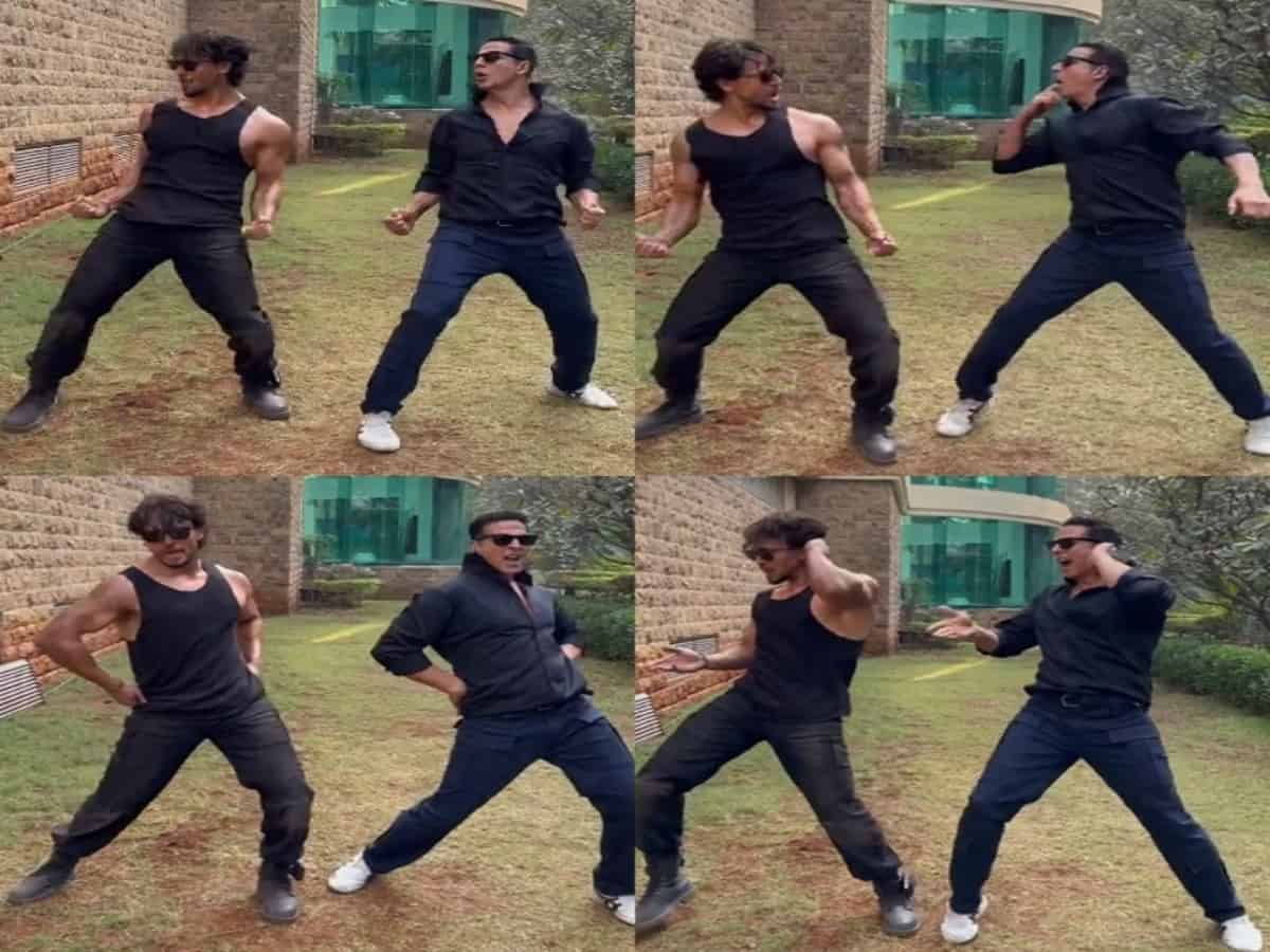 Tiger Shroff dances to 'Main Khiladi' from 'Selfiee' with Akshay Kumar