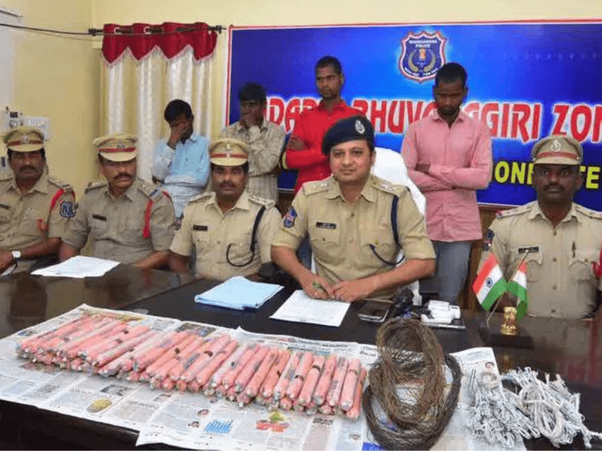 Telangana: Four held for illegally blasting rocks with explosives in Yadadri