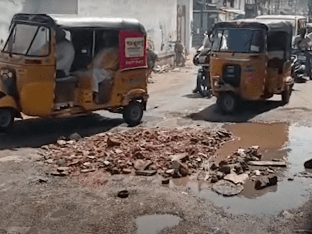 Hyderabad: Battered road turn nightmare for commuters in Misrigunj