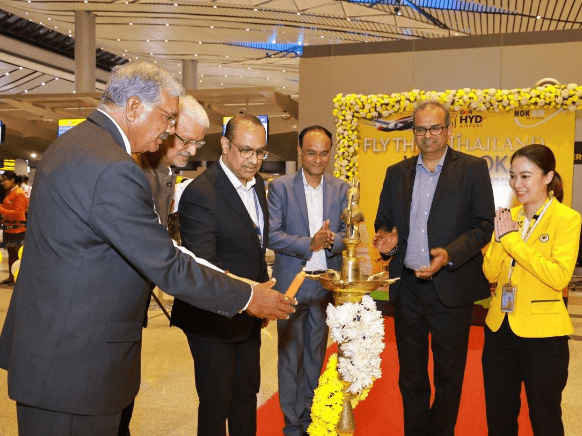 Hyderabad: NOK Air's maiden flight takes off from GMR Airport