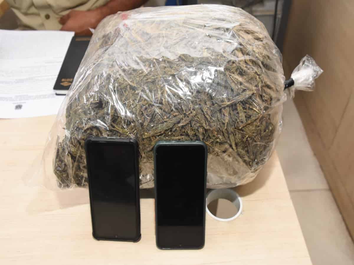 Hyderabad: 2 interstate drug peddlers nabbed; 3 kg ganja seized