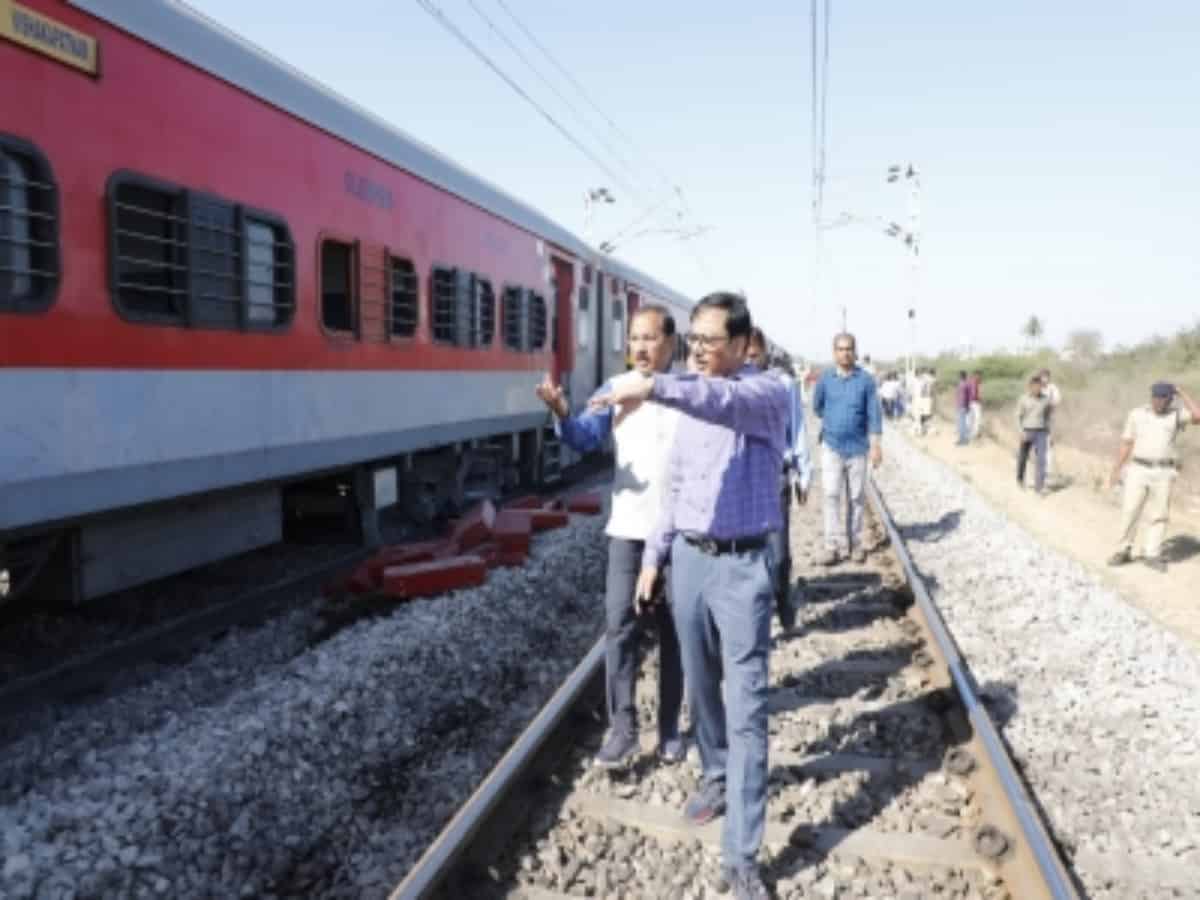 Railway track damaged due to derailment near Hyderabad restored