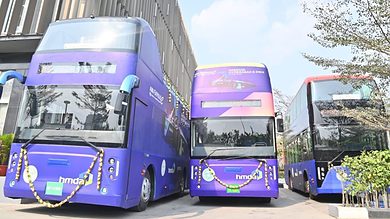 Double decker buses in Hyderabad