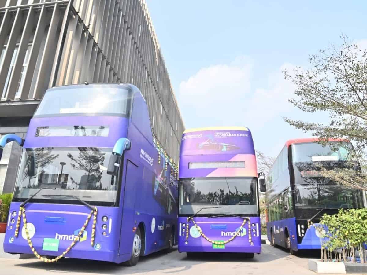 Double decker buses in Hyderabad