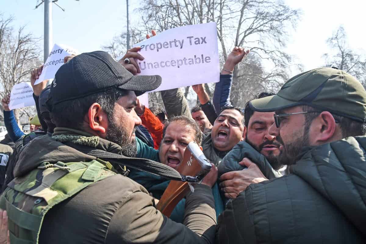 PDP takes out protest march against imposition of property tax in J-K