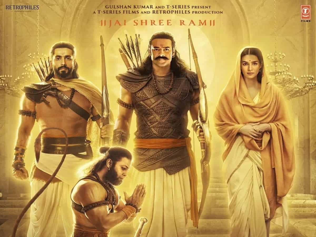 Prabhas, Kriti Sanon and Sunny Singh exude divine charm in 'Adipurush' new poster