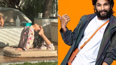 Allu Arjun is amazed as daughter Arha practices yoga, pics inside