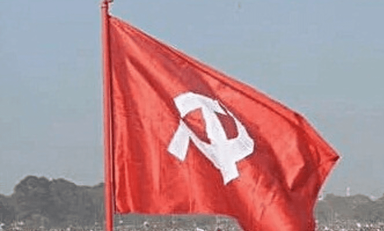 CPI(M) flag for Maoists surrender story