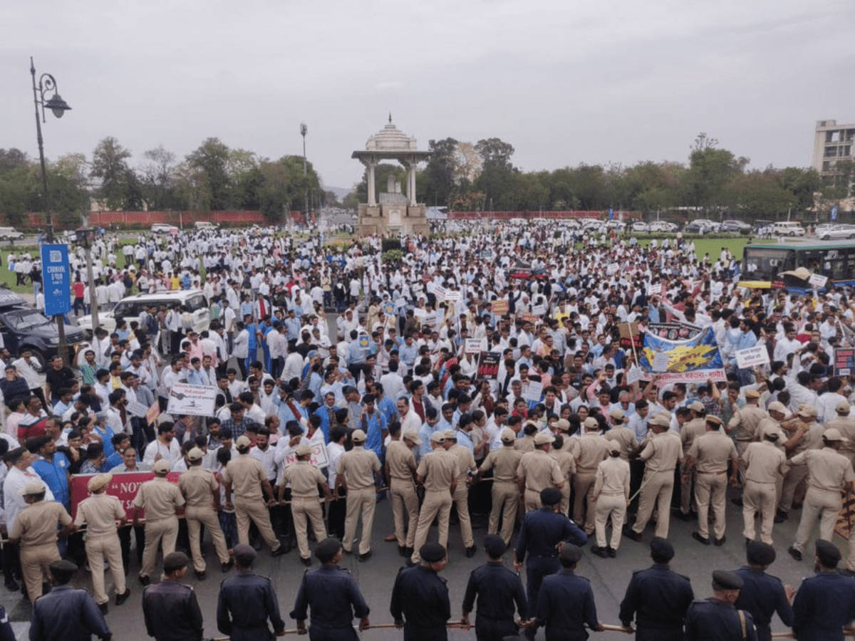 Doctors in Rajasthan are on protest