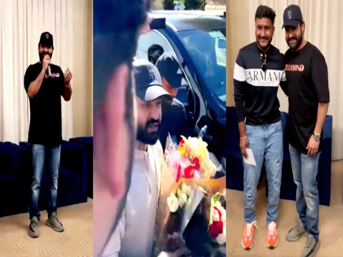 As Oscar countdown starts, NTR Jr lands in LA, greeted by frenzied fans