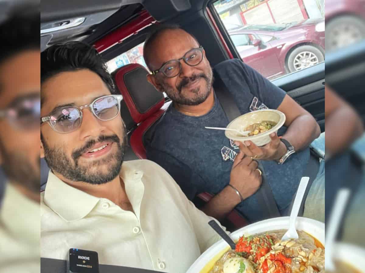 Naga Chaitanya spotted relishing Haleem at Hyderabad's Cafe 555