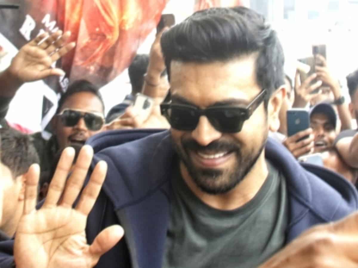 Ram Charan receives rousing reception at IGIA