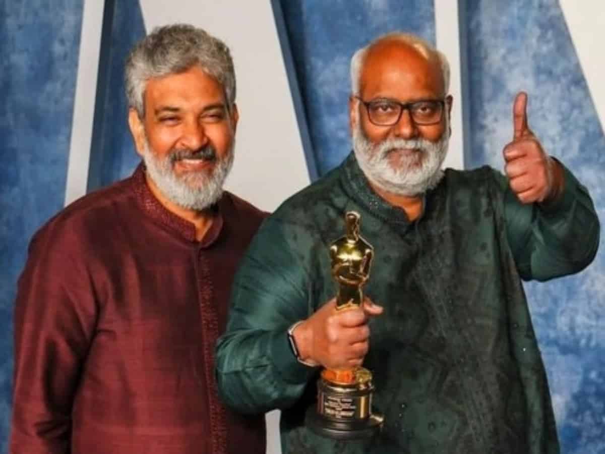 Rajamouli, Keeravani return to warm welcome by fans