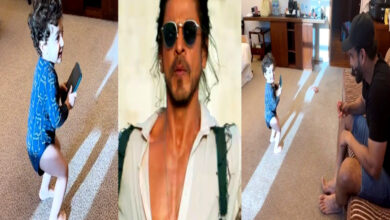 SRK praises 'chota Pathaan' as he dances to 'Jhoome Jo Pathaan'