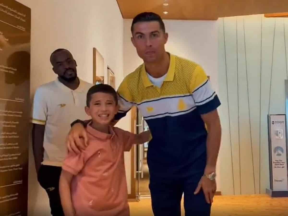 Watch: Syrian boy who survived earthquakes fulfils dream of meeting Ronaldo