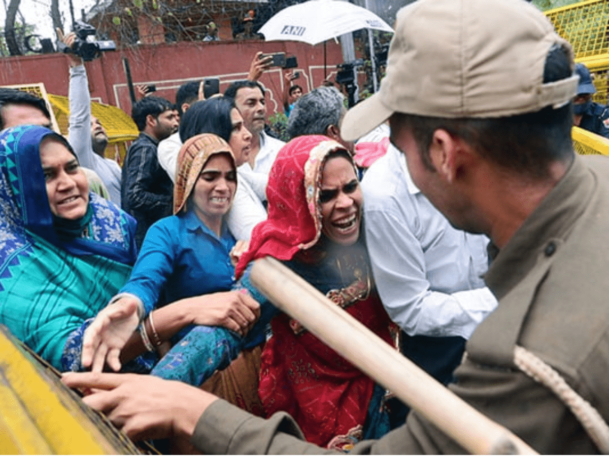 Pulwama widows removed from protest site in Jaipur, shifted to hospitals