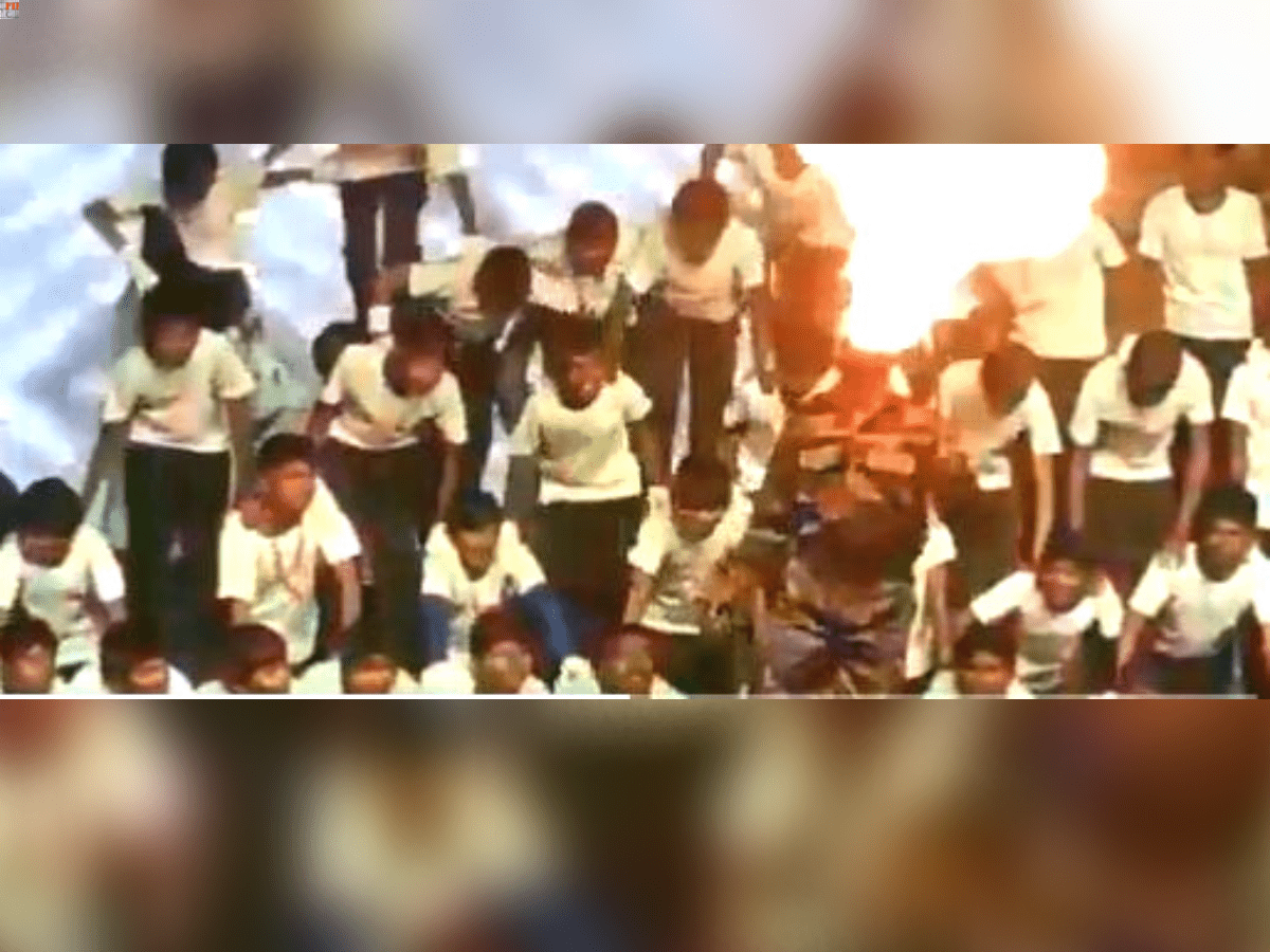 Video: Fire stunt at school function in Keesara goes wrong, students suffer severe burns