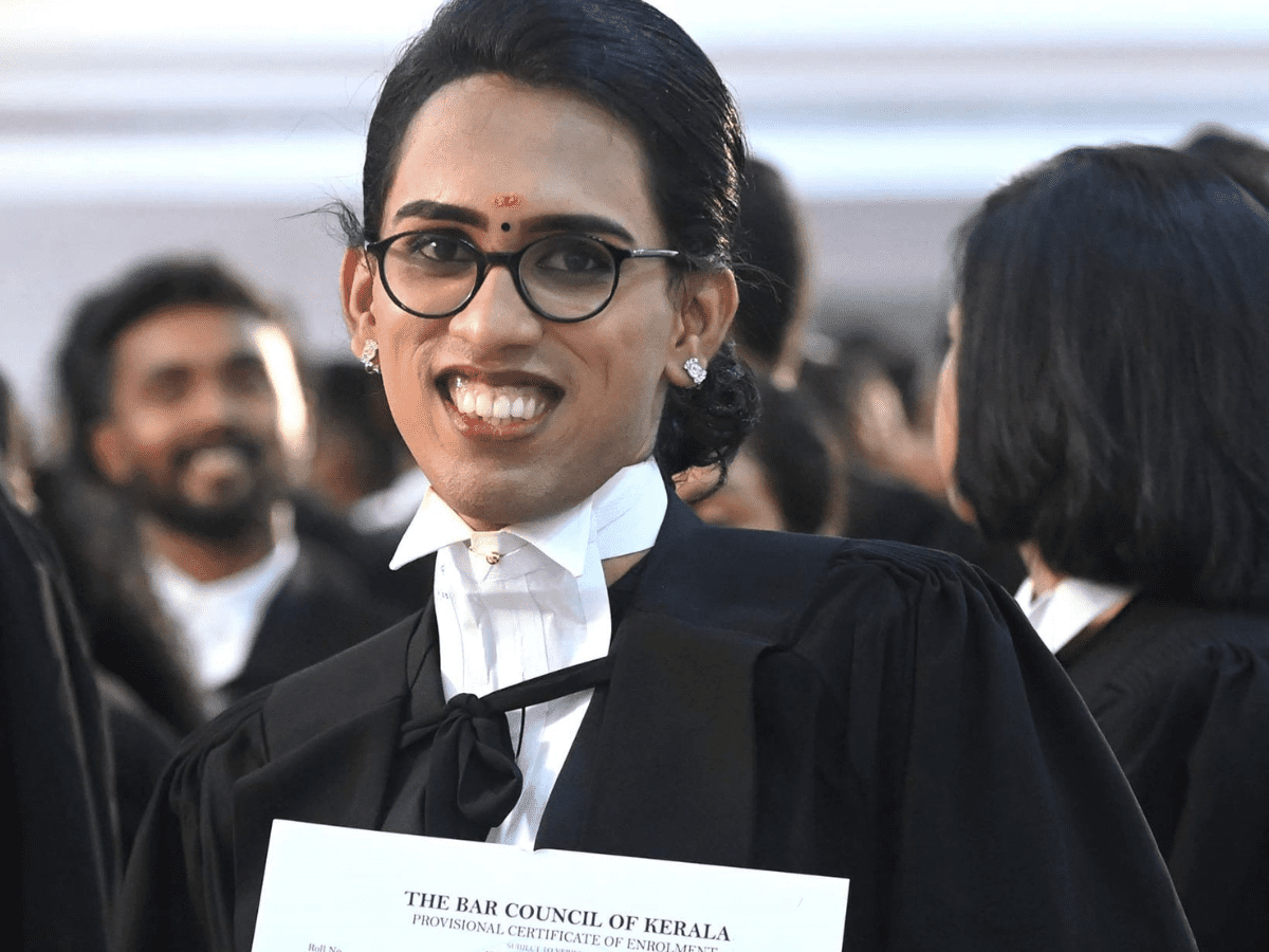 Kerala's first transgender lawyer wants to be voice of the poor, marginalised