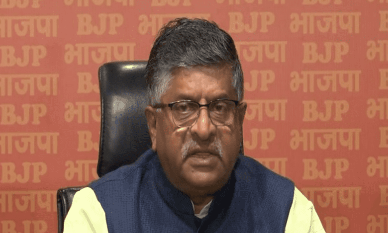 BJP leader Ravi Shankar Prasad