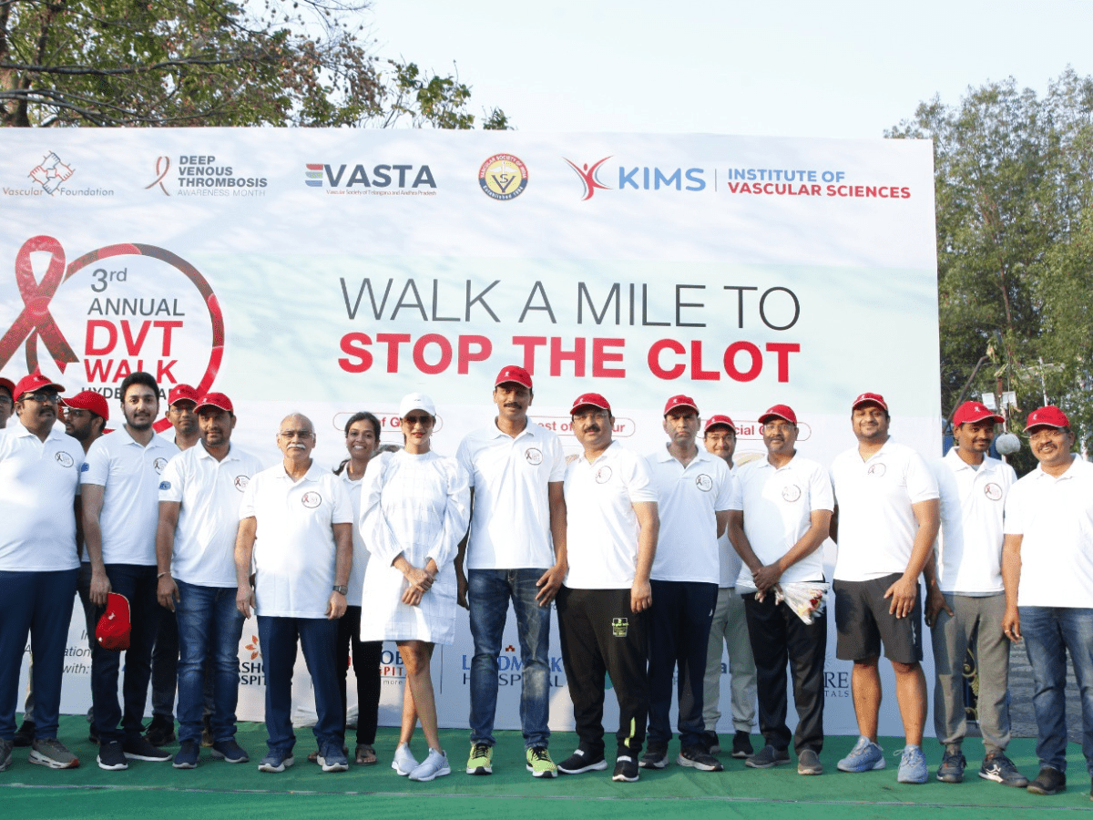 Hyderabad: Hundreds walk for awareness of Deep Vein Thrombosis