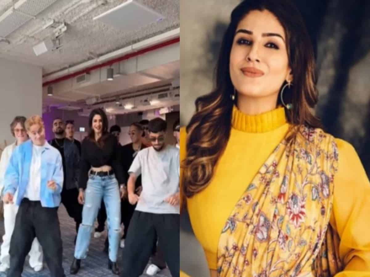 Watch: Quick Style grooves with Raveena Tandon on 'Tip Tip Barsa Paani'