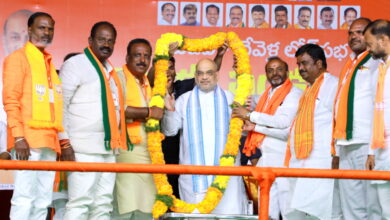 Union Home Minister Amit Shah in Hyderabad