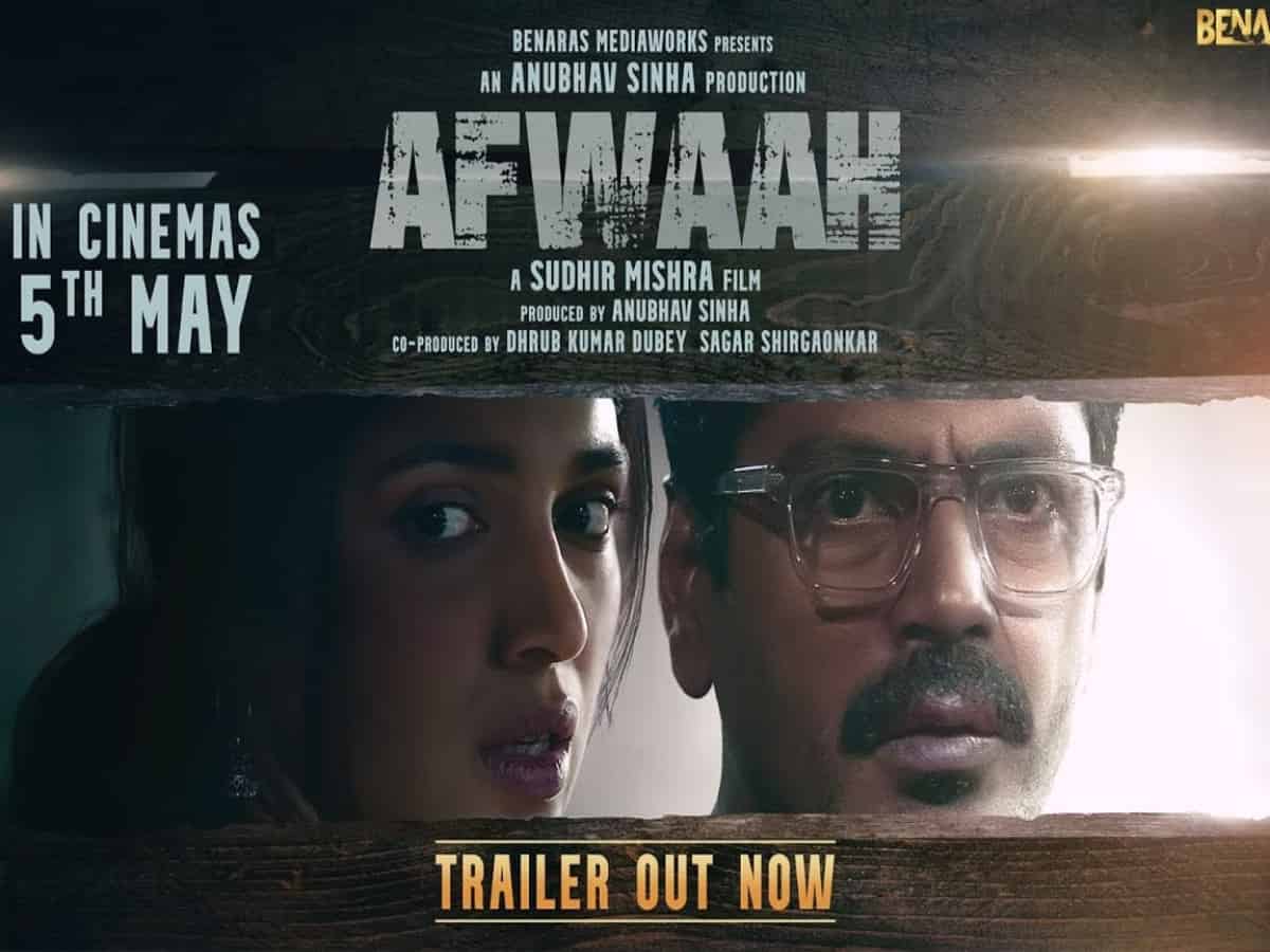 'Afwaah' trailer shows Bhumi, Nawaz's characters on the run