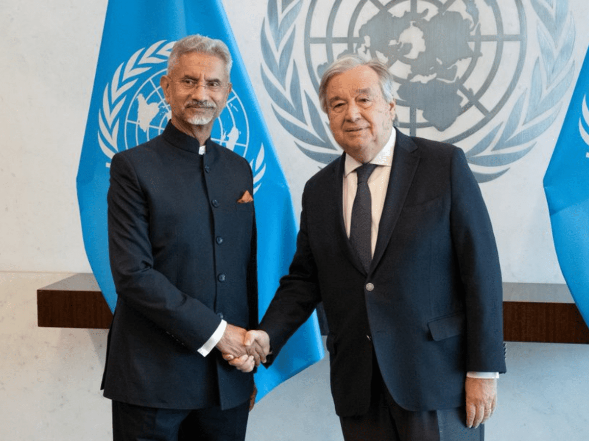 EAM Jaishankar with UN chief Antonio Guterres