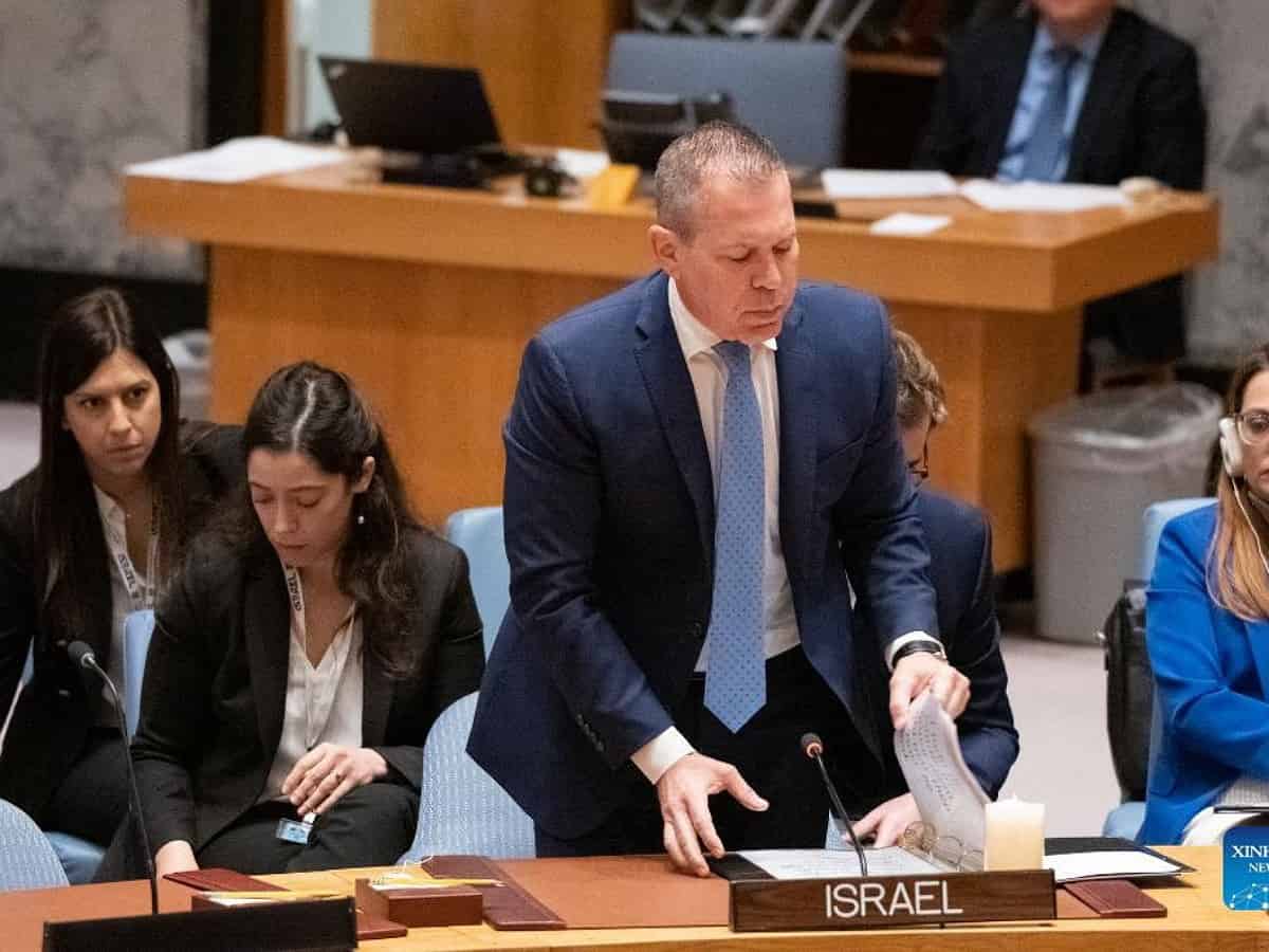 Watch: Israel's UN envoy walks out of Security Council meeting in protest