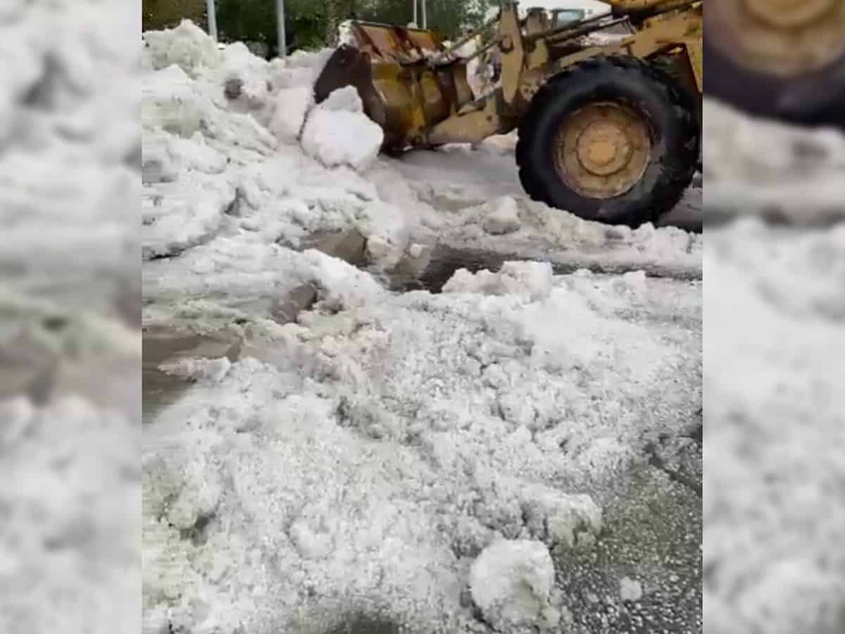 Watch: Hailstorm blankets Taif region in Saudi Arabia, disrupts traffic