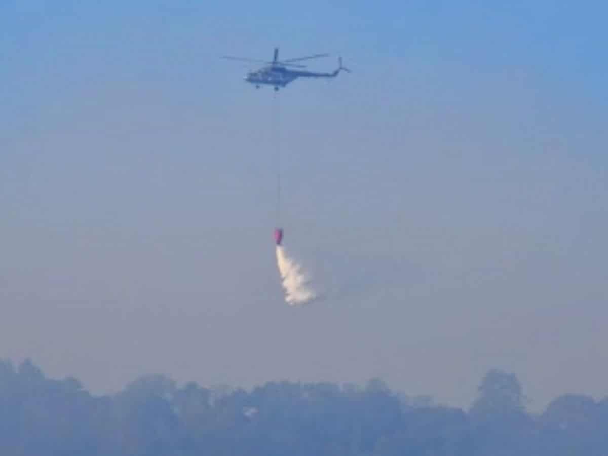 IAF Chopper douses Coimbatore forest fire