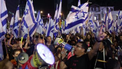 Thousands of Israelis protest for 15th week at 150 locations against judicial overhaul