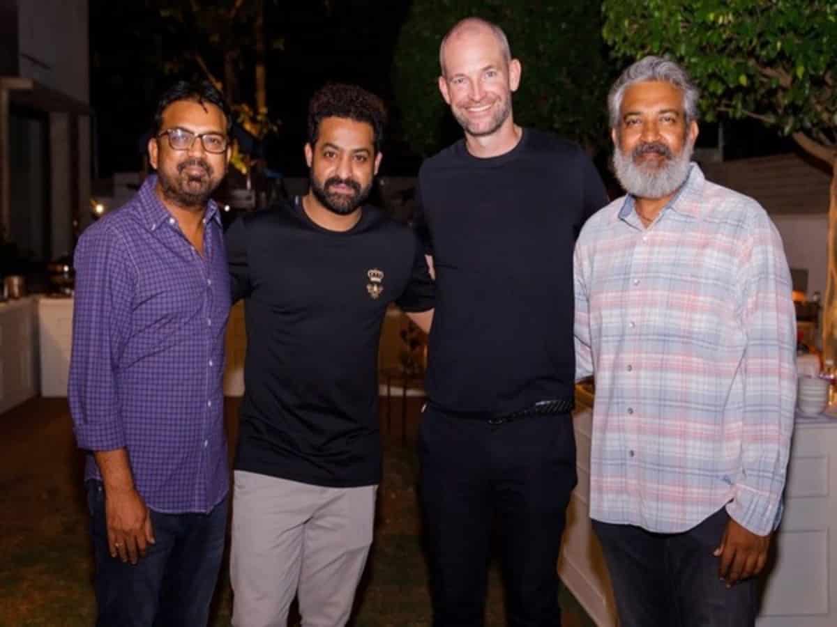 Jr NTR hosts dinner for Amazon Studios top executive, S S Rajamouli joins them