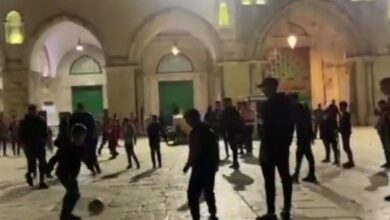 Israeli govt tweet scolding Palestinian kids playing football at Al-Aqsa Mosque