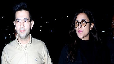 Raghav Chadha, Parineeti spotted together at Mumbai airport