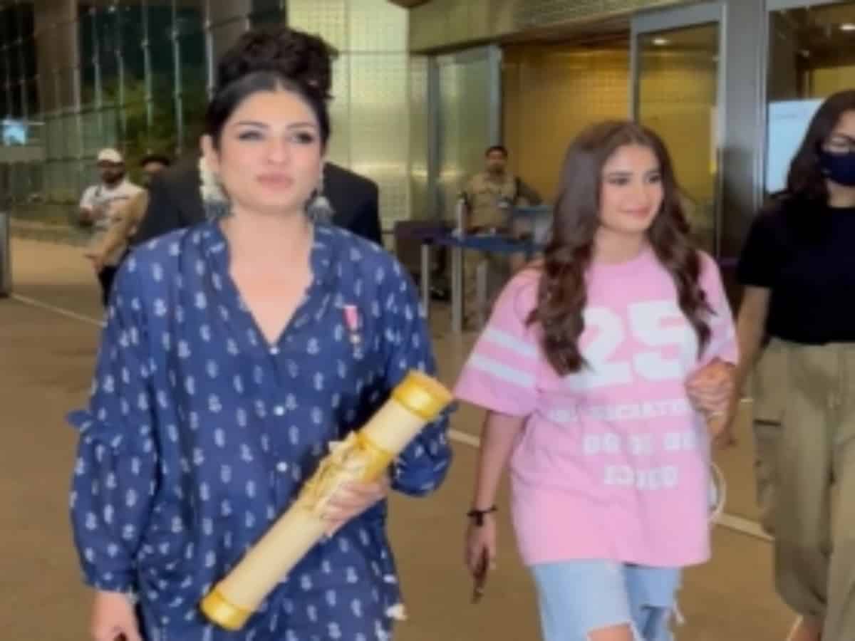 Raveena Tandon gets angry as fan pushes her daughter