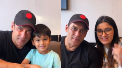 Salman Khan poses with Sania Mirza's son, sister in Dubai
