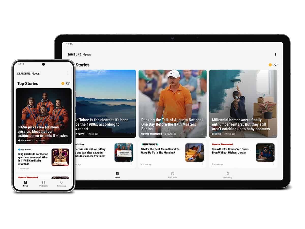 Samsung launches 'News' app with podcasts, daily briefings