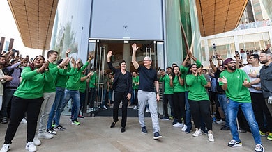 Tim Cook greets first customers as Apple debuts India retail store