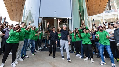 Tim Cook greets first customers as Apple debuts India retail store