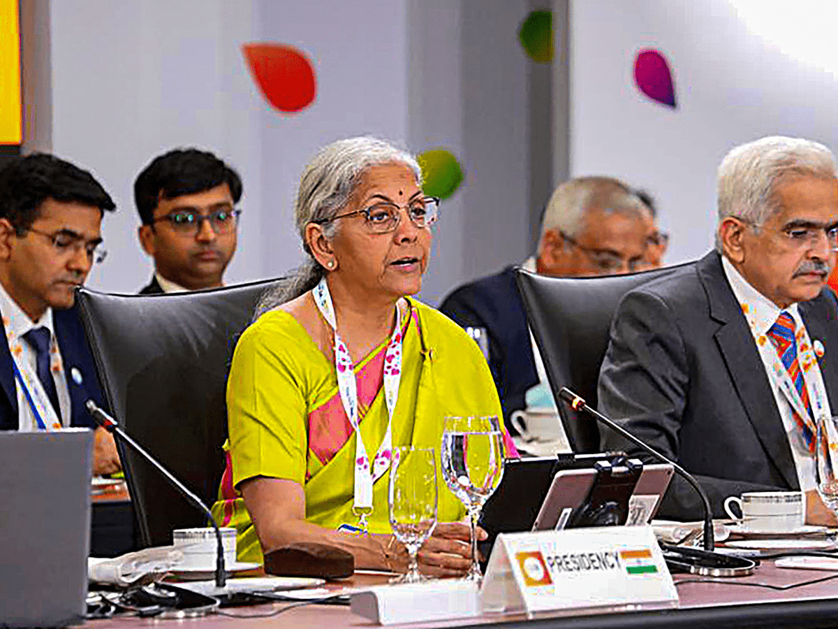 _Union Finance Minister Nirmala Sitharaman with RBI Governor Shaktikanta Das chairs the G20 Finance Ministers & Central Bank Governors' meeting