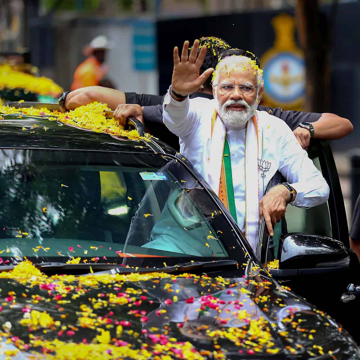 Prime Minister Narendra Modi's roadshow in Bengaluru