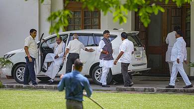 Congress leaders at Kharge's residence