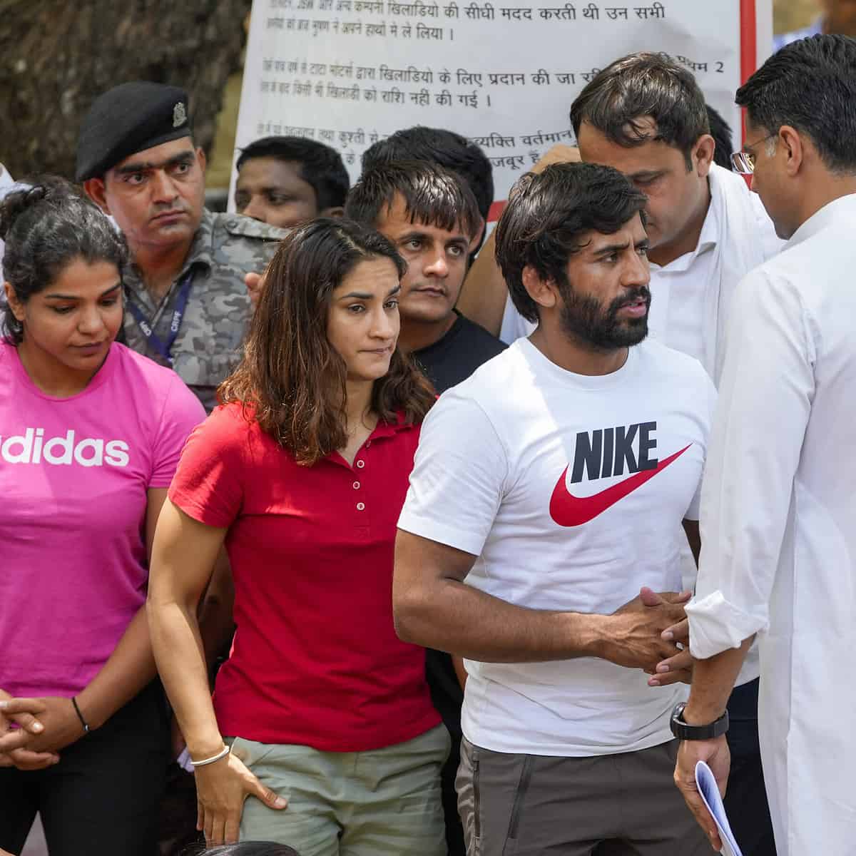 Wrestlers' protest at Jantar Mantar