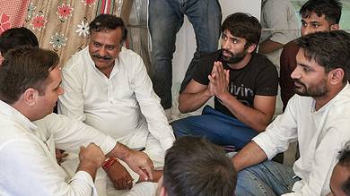 Wrestlers protest at Jantar Mantar