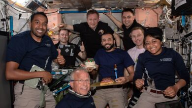 UAE astronaut celebrates 'gravity-defying' birthday at ISS