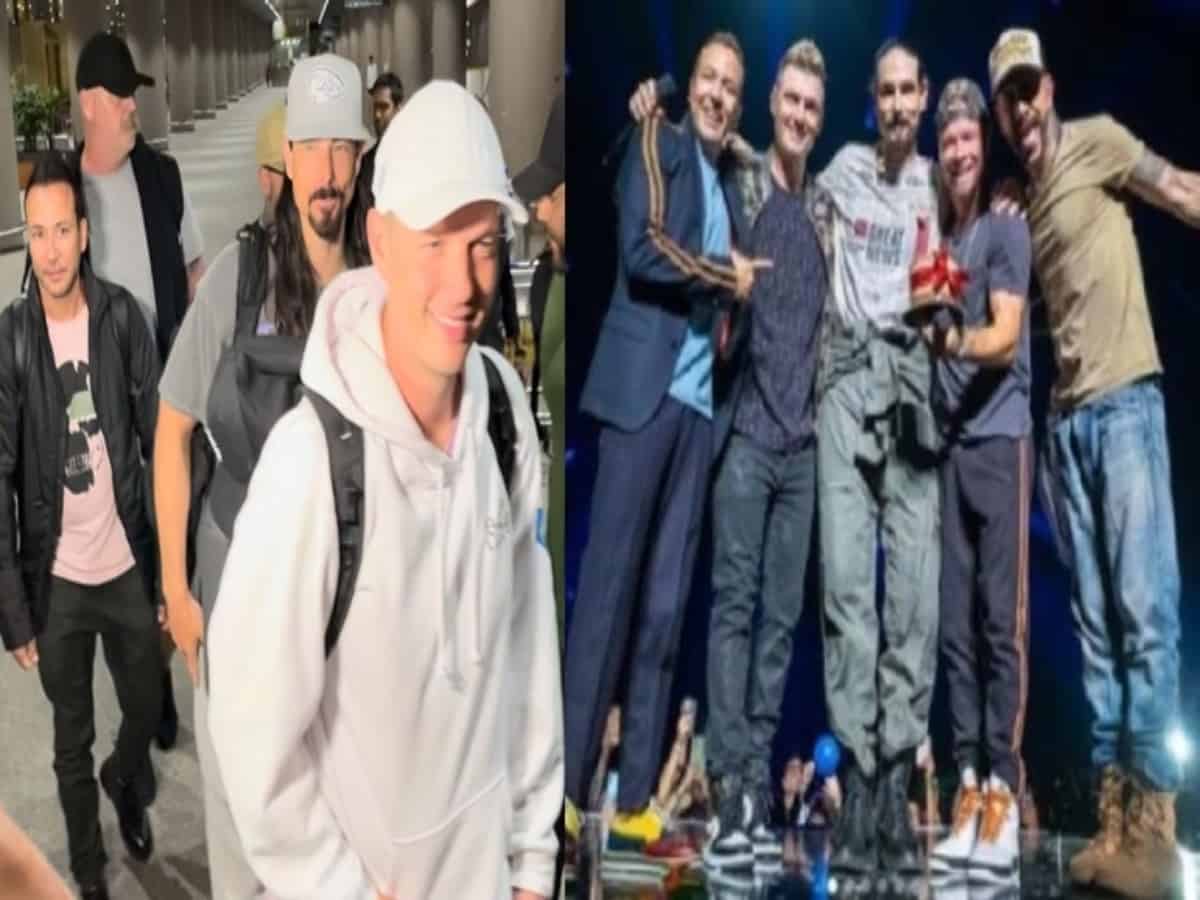 Backstreet Boys land in Mumbai, paparazzi does a repeat of NMACC