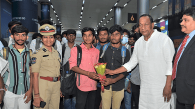 214 Telangana, AP students reach Hyderabad via special flight from Manipur