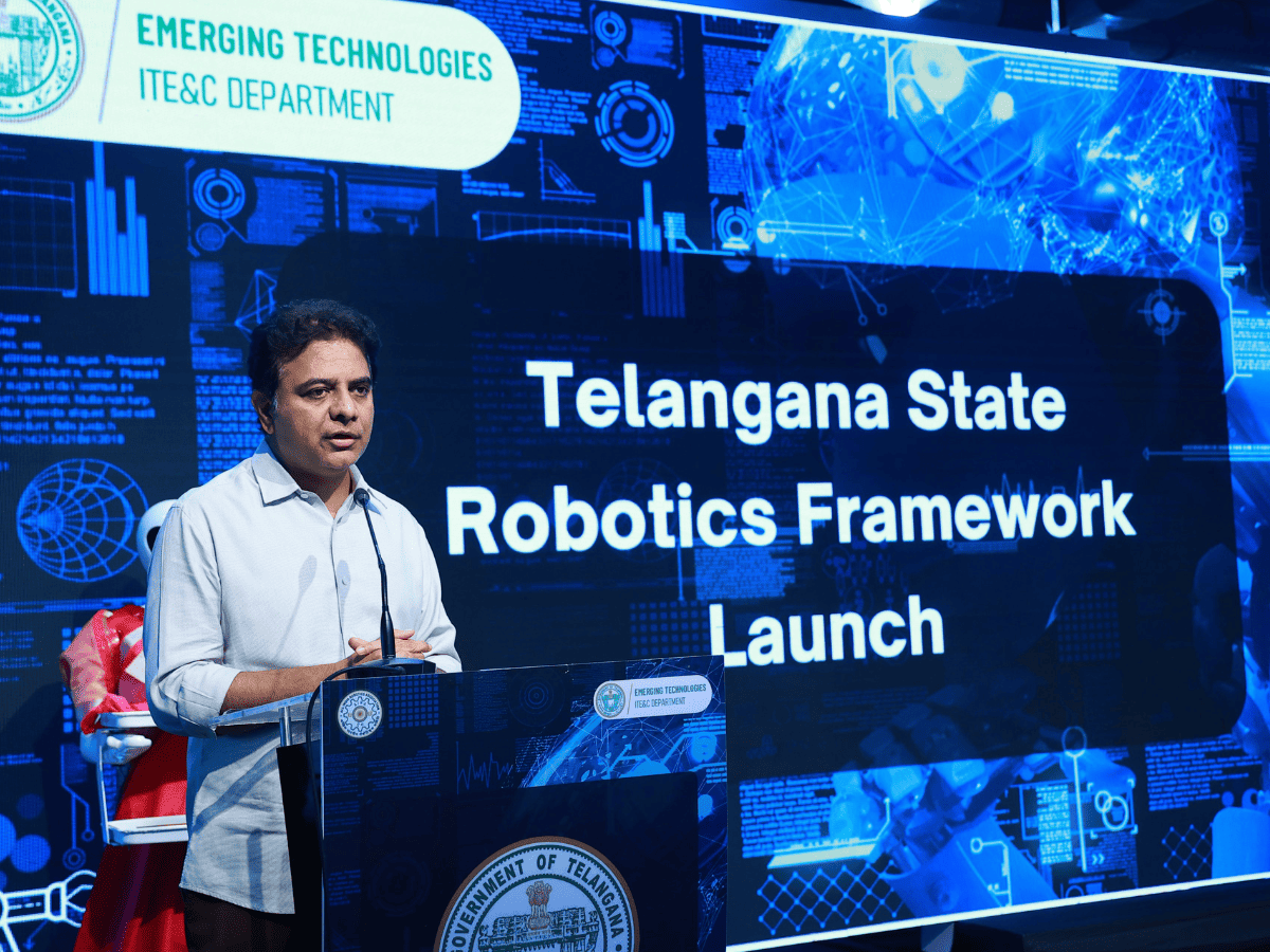 Telangana State Robotics Framework launched by KTR at T-Hub