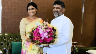 YSR Telangana chief Sharmila meets Karnataka dyCM Shivakumar